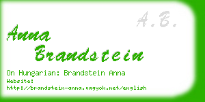 anna brandstein business card